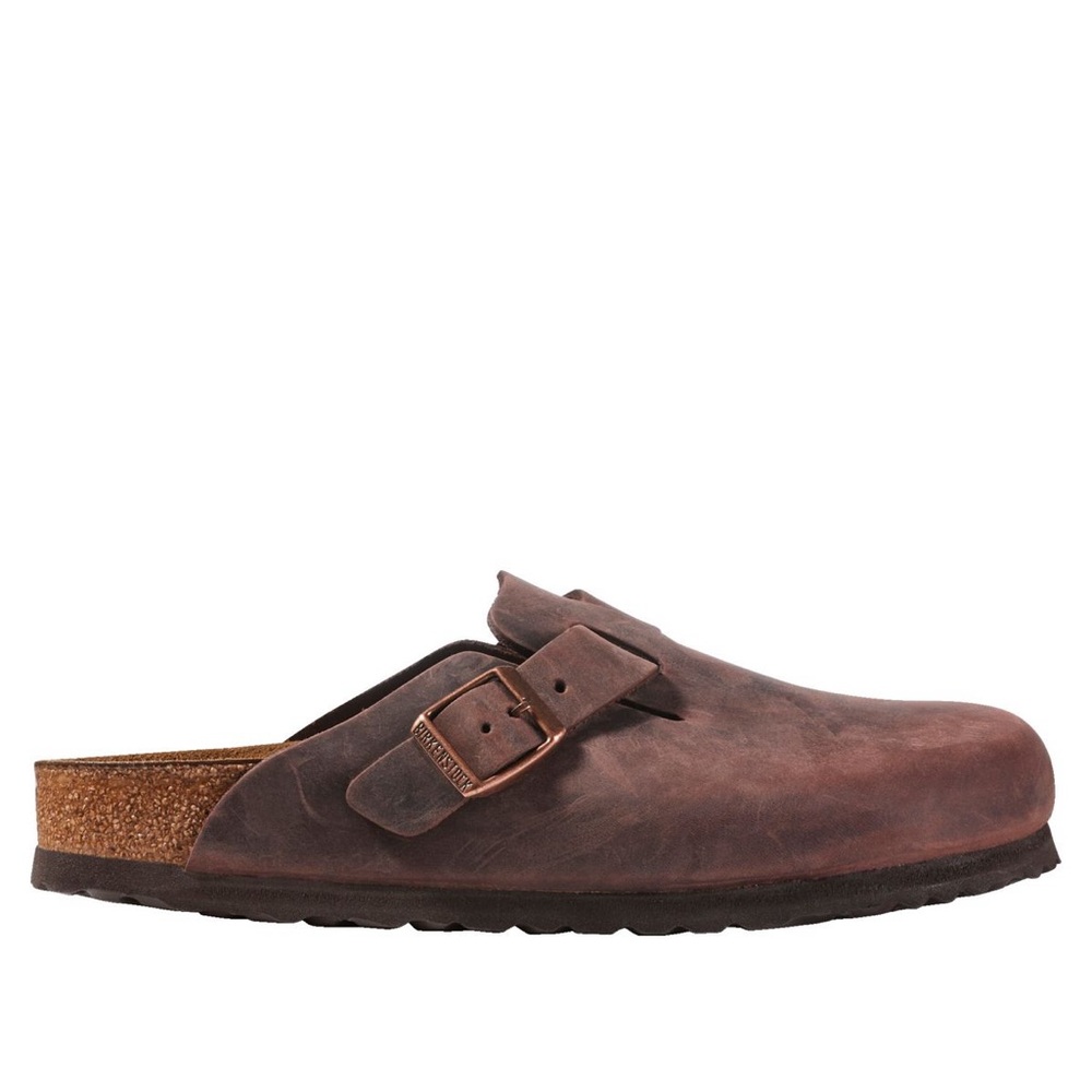 Women's Birkenstock Boston Clogs, Oiled Leather Soft Footbed